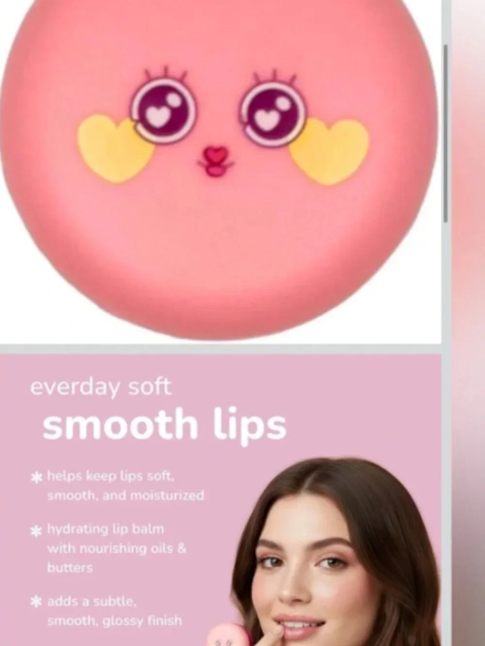 The Crème Shop Pink Cotton Candy Macaron Lip Balm
